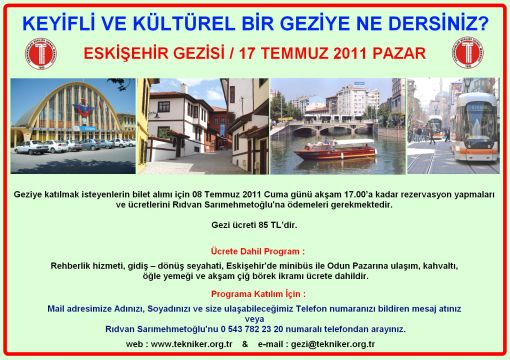  Teknikerler Birliği Eskişehir Gezisi