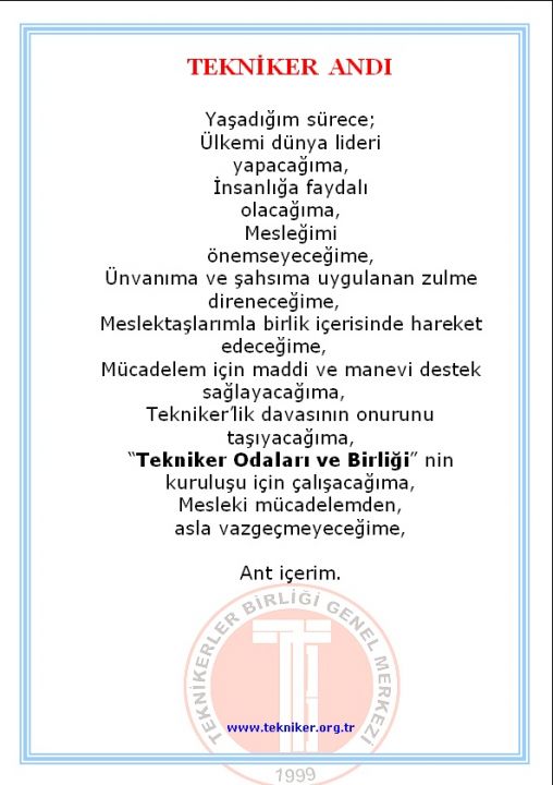  Tekniker Andı _ Teknikerler Birliği